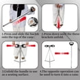 thumbnail image 5 of ALEVMOOM Bastón plegable con asiento, ligero, 2 en 1, para adultos, de aluminio, con asiento, capacidad de 150 kg, portátil, con bolsa de transporte, color plateado, 5 of 5