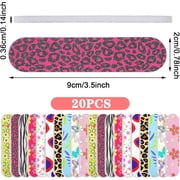 30Pcs Mini Nail Files, Double Sided Emery Boards for Nails Professional Nail File for Acrylic & Natural Nails Colorful Floral Fingernail Buffering Files Nail Art Tools for Home and Salon Use