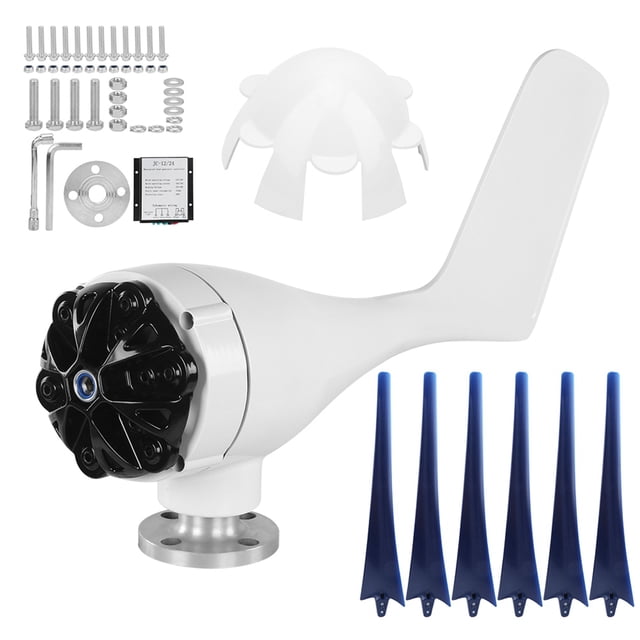 Juego de turbinas eólicas 800 W Aspecto hermoso Generador de viento de 6 palas de uso confiable de energía eólica alta para barcos de -40 grados Celsius -80 grados Celsius