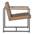 thumbnail image 3 of Studio Designs Chaise d'Appoint Home Camber Moderne, Cuir Caramel, 3 of 6