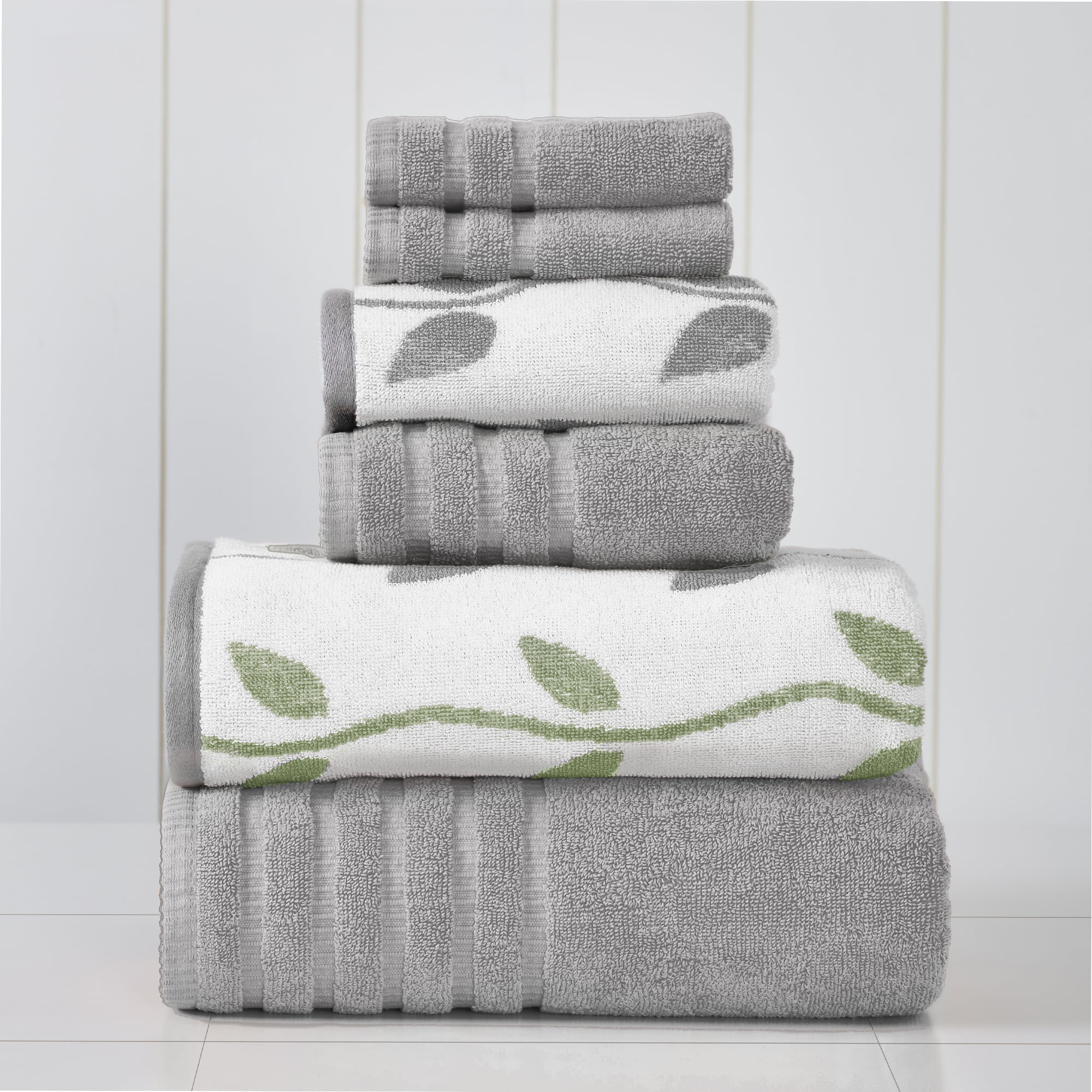 Bottle Green 500 GSM Egyptian Cotton Towels Luxury Combed Guest Hand Bath Stripe 