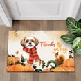 thumbnail image 4 of Happy Thanksgiving Shih Tzu with Turkey Pumpkins Autumn Vibes Doormat Lion Dog Lover Gifts Indoor Outdoor Welcome Mat - 12018, 4 of 5