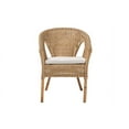 thumbnail image 3 of bali & pari Abbey Rattan BOHO Dining Chair, Natural Brown, 3 of 10