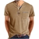 thumbnail image 2 of pstuiky camisetas de hombre, Blusa de manga corta con cuello vuelto, bolsillos y botones de colores lisos para hombre camisetas de hombre s, 2 of 8