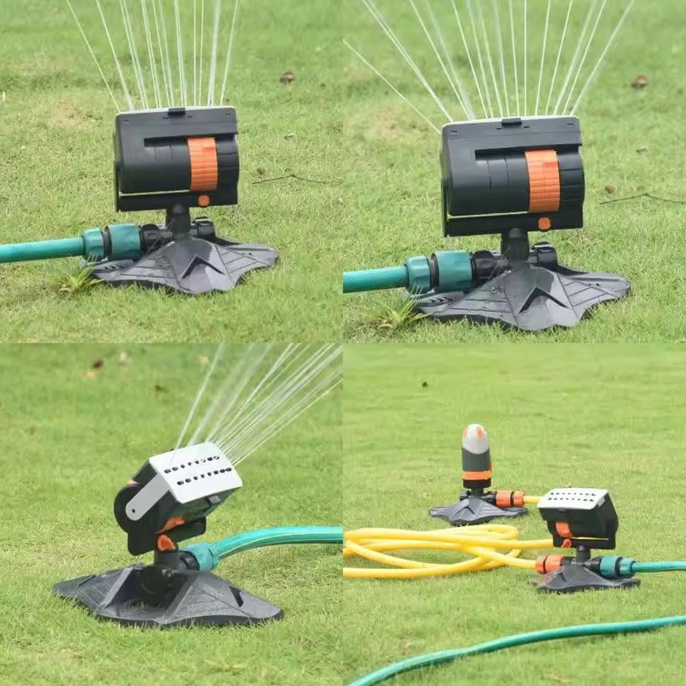 Upgraded Adjustable Oscillating Sprinkler, 16 Mini Turbines, Adjustable Sprinkler for Lawns Yards and Gardens High Strength Triangular Support Compatible for Garden Irrigation