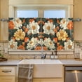 thumbnail image 2 of Yayeee Kitchen Curtains Tier Set of 2 Light Filtering 57"x24" Over Sink Window Panels, Bright Floral, 2 of 7