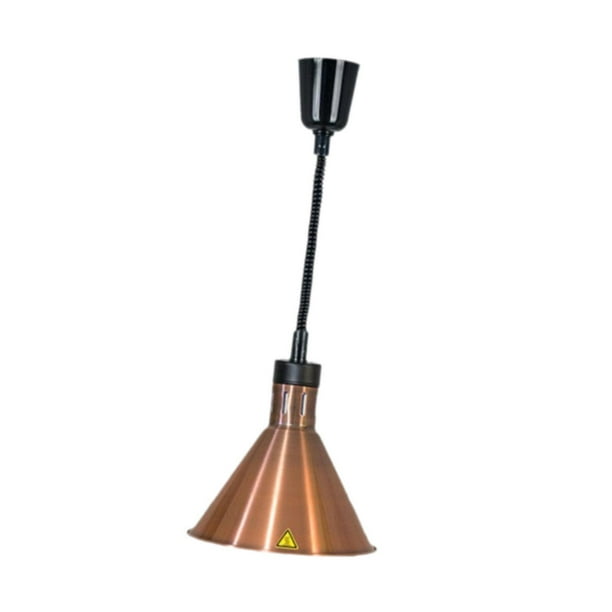 Lámpara de calor para alimentos, lámpara de calor, luz calefactora, lámpara calefactora de Buffet de 220 V, luz calentadora de alimentos para comida caliente, cafetería, Buffetfried Bronce
