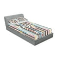 thumbnail image 2 of Ambesonne Abstract Fitted Sheet & Pillow Sham Set, Various Color Stripes, Twin, Multicolor, 2 of 2