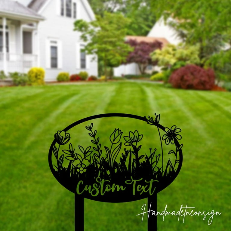 Personalized Metal Sign - Laser Cut Custom Name Butterfly Sign, Wall Art For Farmhouse, Porch, Garden Decor