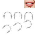 thumbnail image 2 of CHUANK Spike Lips Hoop Rings Surgical-Steel Spiked Studs for Vampire Teeth Spike for Un, 2 of 5