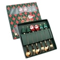 thumbnail image 1 of MOQIN Christmas Tableware Set Stainless Steel Spoon Gift Set Dessert Spoon fork Coffee Spoon Christmas Pendant Spoon Tableware Set Gift Table Dinner Set for 4 round, 1 of 8