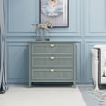 thumbnail image 6 of 3 Drawer Cabinet, Modern Dressers Chest with 3 Drawers, Wood Storage Cabinet Side Table, 6 of 6