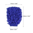 thumbnail image 2 of Unique Bargains Large Double-Side Microfiber Soft Chenille Dusting Wash Mitten Dark Blue, 2 of 5