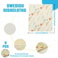 thumbnail image 2 of 8 Pcs Swedish Dishcloths Reusable Kitchen Dish Towels Absorbent Dishcloths Washable Cellulose Sponge Cloths Quick Drying Cleaning Cloths Soft Kitchen Dish Cloth, 7.7 x 6.7in, 2 of 9