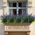 thumbnail image 6 of Artificial Flowers for Outdoor Plants 6 Bundles Fake Lavender Plastic Faux Monkey Grass for Verandah Window Garden Office Patio Front Porch UV Resistant for Planter, 6 of 8