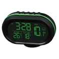 thumbnail image 4 of Abbracc Voltmeter Thermometer Car Alarm Clock LCD Screen Green Orange, 4 of 9