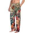 thumbnail image 2 of Balery Butterflies In Blooming Garden print Men's Pajama Pants,Ultra Lightweight Pjs,Lounge Pant-Large, 2 of 9