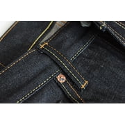 SAUCE ZHAN 316XX Men's Jeans Straight Leg Regular Fit Mid Rise Sanforized Selvedge Denim 14.5 oz