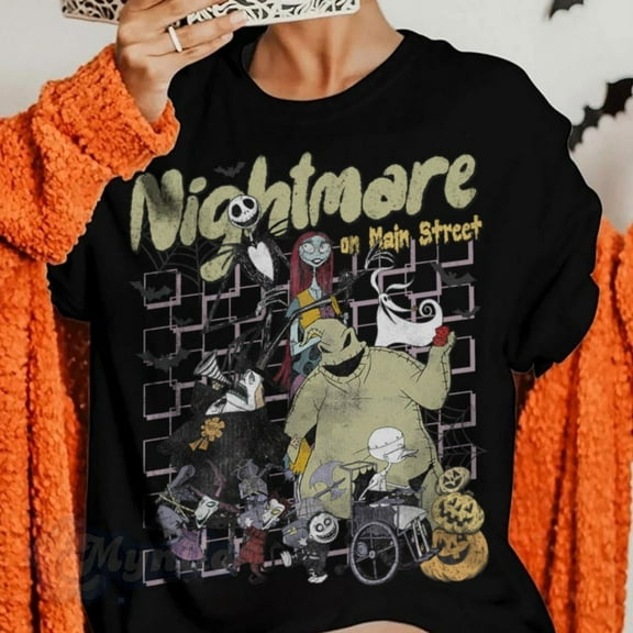 Nightmare On Main Street Jack Skellington Team T-Shirt, Spooky Season Shirt, Fall Season Trip Shirt 2025