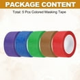 thumbnail image 3 of 5pcs 1" x 11 Yard Colored Masking Tape, Dark Blue Dark Green Red Purple Brown, 3 of 7
