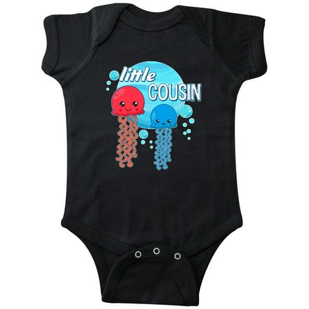 

Inktastic Little Cousin Cute Jellyfish Gift Baby Boy or Baby Girl Bodysuit