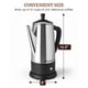 thumbnail image 5 of Percolador de café Elite Gourmet de acero inoxidable para 12 tazas, 5 of 6