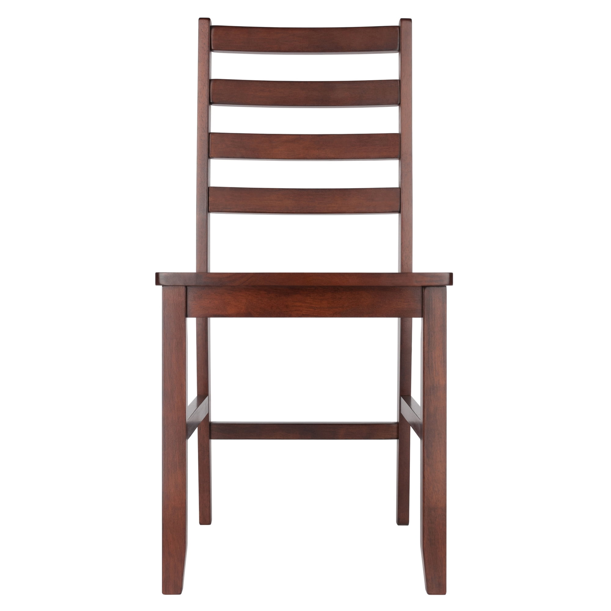 Winsome Hamilton Ladder- Back Dining Chairs, 2-Pc Set, Walnut Finish