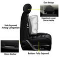 thumbnail image 4 of 2-Seats Car Seat Covers for 95% Sabaru Models Leather Auto Vehicle Seat Cushions Waterproof Seat Cover Airbag Compatible(Classic&Black-Standard), 4 of 6