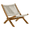 Natural Natural, variant on HDLNM Teak Rope Folding Lounge Chair Outdoor Patio Accent Chair Low Profile Reclined Back Natural Natural
