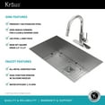 thumbnail image 4 of KRAUS Pax™ Zero-Radius 31 ½ in. Undermount Single Bowl Stainless Steel Kitchen Sink with Faucet and Soap Dispenser in Chrome, 4 of 12