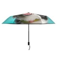 thumbnail image 2 of Dog with Watermelon Glasses Compact Sun Umbrella Windproof Travel Umbrellas for Rain Strong Portable UV Protection, 2 of 8
