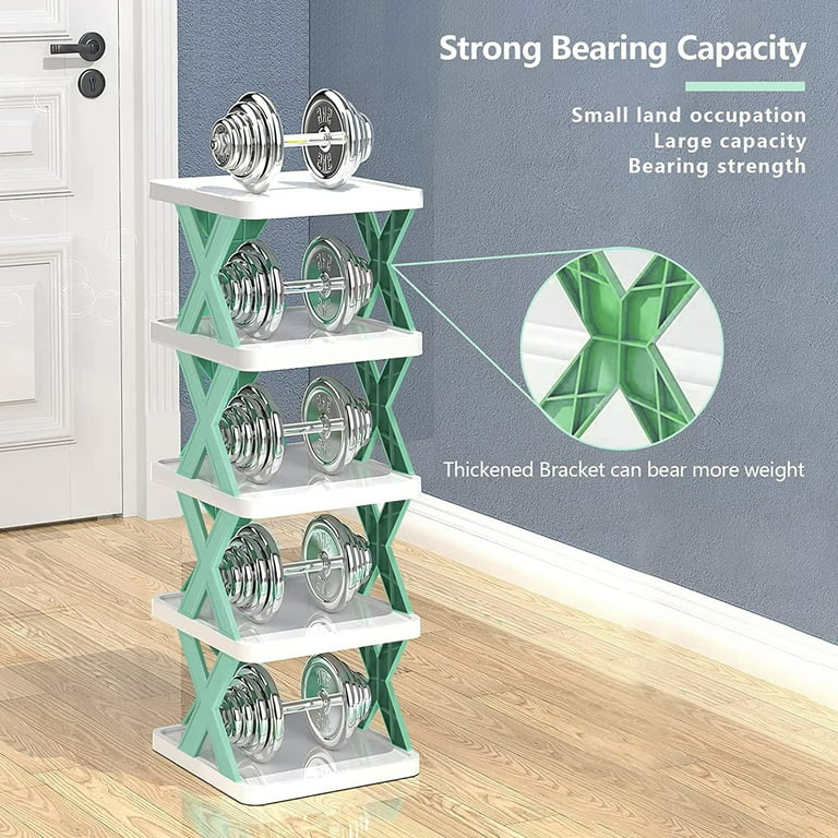 Folding Shoe Rack 7 Tier Shoe Rack Tall Narrow Shoe Tower Rack for Small  Spaces