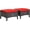 Red, variant on SENYUM Upgrade 2 Piece Patio Rattan Ottomans, Outdoor Wicker Footstool w/Acacia Wood Handles, Soft Zippered Cushions, 3-in-1 Function Footstool Seat & Side Table for Backyard, Balcony, Poolside