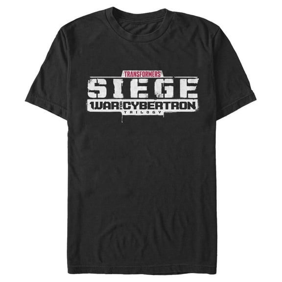 Men's Transformers Siege Logo  Graphic Tee Black Large