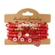 thumbnail image 2 of Juego de 5 pulseras de corazón para San Valentín para mujer, de arcilla polimérica, con cuentas de corazón rojo, pulsera de cerámica, 2 of 6