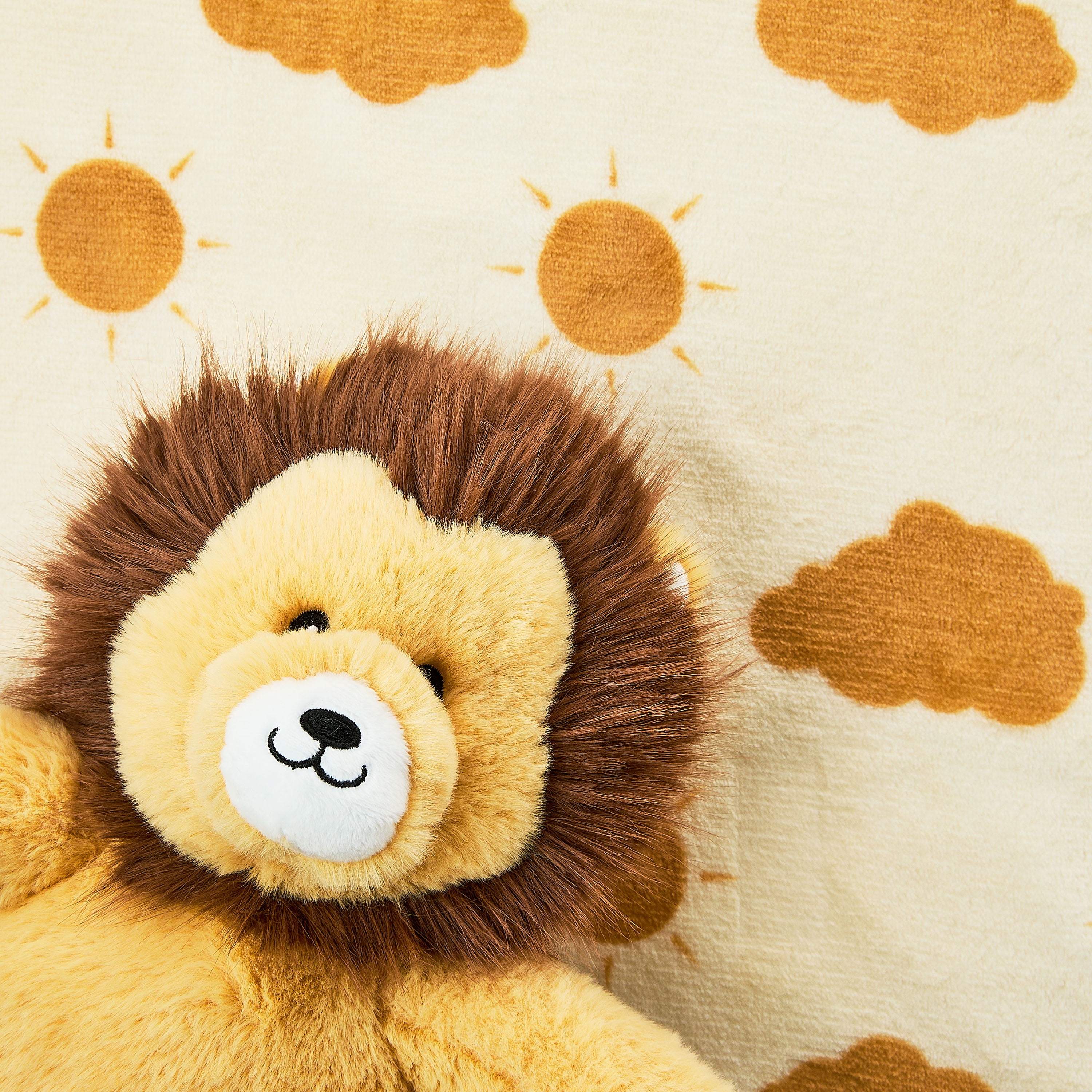 Parent's Choice 2-Piece Polyester Baby Blanket & Lion Plush Toy Set, Yellow, 30 in x 40 in