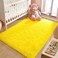 thumbnail image 2 of Lochas Fluffy Area Rugs Shaggy Soft Modern Indoor Rug Fuzzy Plush Carpet for Bedroom Living Room Home Decor,4'x5.3',Yellow, 2 of 7