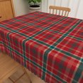 thumbnail image 5 of Duangreer Christmas Rectangle Tablecloth, Retro Red Green Checkered Print, Waterproof Wrinkle Resistant, 60 x 84 Inch, Washable Table Cover for Party Decors Indoor Outdoor, 5 of 6