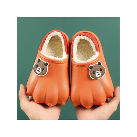 

Lacyhop Kids Unisex Winter Warm Cute Cartoons Slip On Indoor/outdoor Plush Slippers