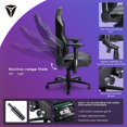 thumbnail image 5 of VANACC Gaming Chair Ergonomic PC Game Chair- Lumbar Support Headrest 4D Armrests Computer Chair, Big and Tall Comfortable Large, Black Pu, R Size, 5 of 8