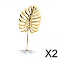 thumbnail image 1 of 2x Escultura de Hoja Estatua de Hoja de Metal Estatuilla en Forma de Hoja Escultura Moderna Decorativa Adorno de Hoja para El Hogar Dormitorio 2 piezas, 1 of 8