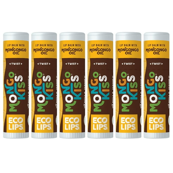 Eco Lips Mongo Kiss Vanilla Honey Organic Lip Balm, (Pack of 6)