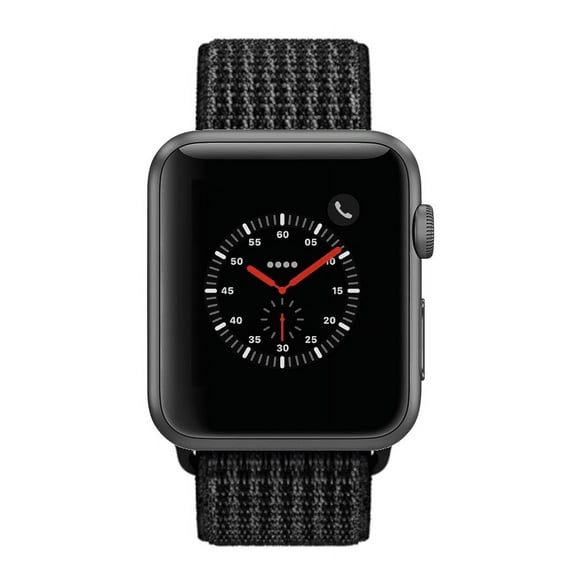 Apple Watch Series 3, 38MM, GPS + Cellular, Space Grey Aluminum Case, Black Sport Loop (Non-Retail Packaging)