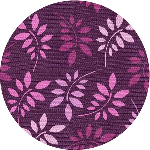 Ahgly Company Machine Washable Indoor Square Transitional Orchid Purple Area Rugs, 3' Square