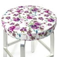 thumbnail image 3 of Honeii Rose Flowers Bar Stool Covers – Perfect Fit for 12" to 14" Round Stools, Crease-Resistant, Stretchy, Washable & Dustproof Seat Slipcovers-13 inch, 3 of 7