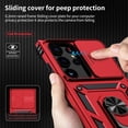 thumbnail image 3 of for Samsung Galaxy S23 Ultra Case with Camera Lens Cover, 10 FT Military Grade Drop Protection, Magnetic Ring Holder Kickstand Protective Phone Case for Samsung Galaxy S23 Ultra, Red, 3 of 12