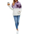 thumbnail image 7 of TWZH Women Casual Colorblock Hooded Pocket Long Sleeve Sweatshirt, 7 of 7