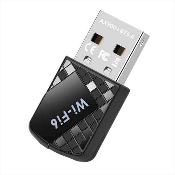 Adaptador AX900 USB WiFi 6 Bluetooth 5.4 2 en 1 Dongle Receptor Inalámbrico de Red de Banda Dual 2.4G 5GHz Controlador Gratuito