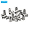 thumbnail image 3 of Unique Bargains Adaptateurs Filetage Manchon Réducteur Écrou 20pcs M10x1.5 Mâle à M6x1 Femelle Réparation Insert Écrou 15mm, 3 of 7