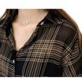 thumbnail image 5 of KOOYET Spring Plaid Shirts Women Batwing Sleeve Chiffon Blouses Casual Chemise Femme Plus Size M-4XL, 5 of 5